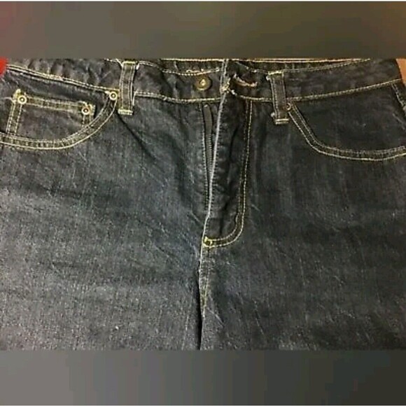 St. John's Bay Jeans Women's Size 12 Bootcut Short Cropped Leg Dark Wash Blue - Picture 1 of 6